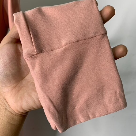 New We Are Women's Nude Long Sleeve Maxi Open Bag Front Slit Dress Size Small - Picture 10 of 16